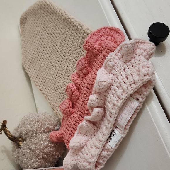 Baby Girl Crochet Cacoon Stocking For Pictures Props Christmas Thanksgiving - Picture 3 of 8